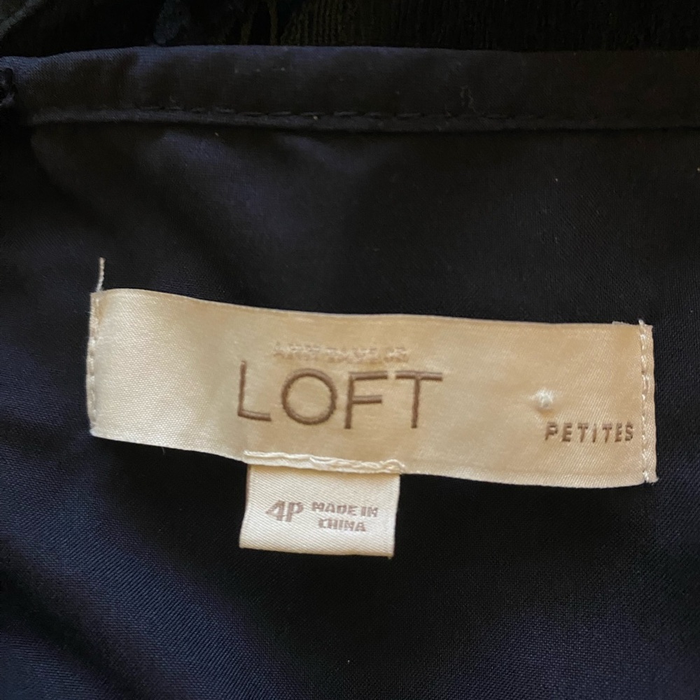 LOFT Navy Lace Mini Dress - Picture 8 of 9